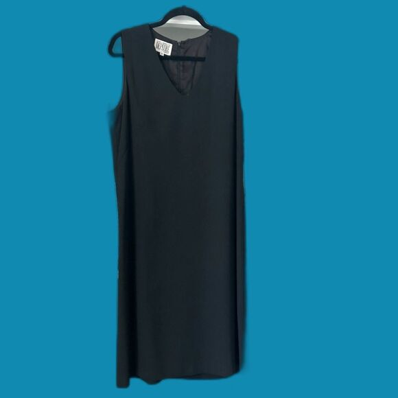 Vintage Depeche Dress Women's Size 16 Color Black Lined Yves Cossette Mode - Picture 4 of 12